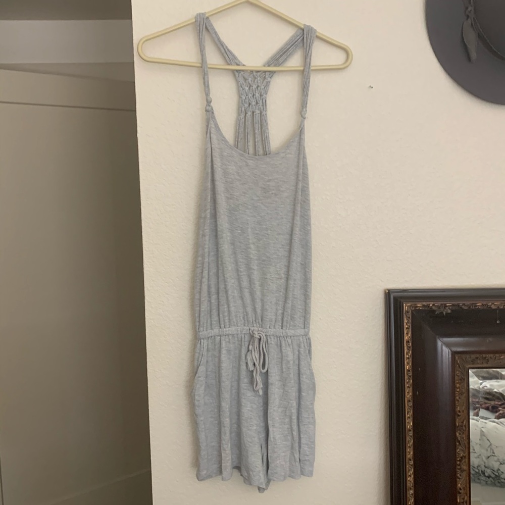 Grey cotton romper from Aerie